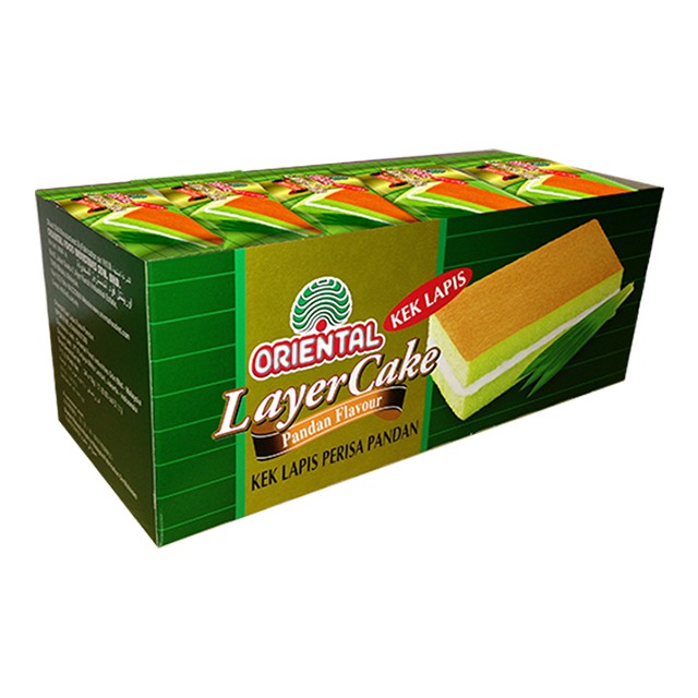 Oriental Layer Cake Pandan 1 Box 8 Pcs X 18g Shopee Malaysia