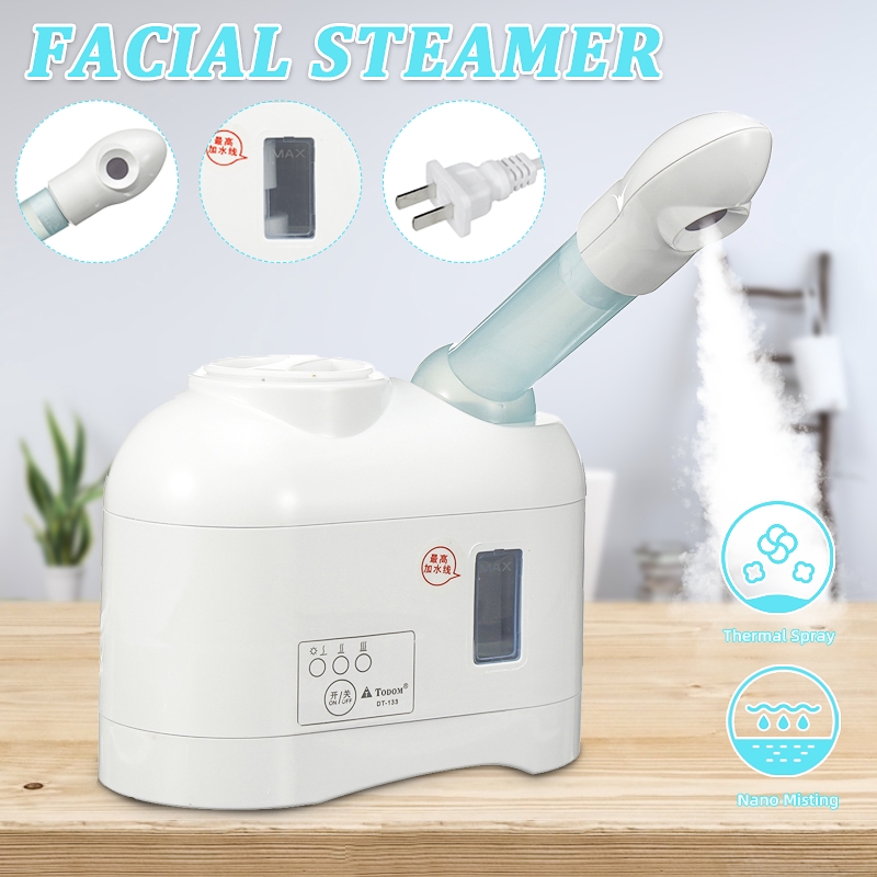 Home Facial Steamer Use Herbal Vaporizer Aroma Ozone Face Sauna Thermal Steam Humidifier Whitening Moisturizing Skin Care Tool 220V