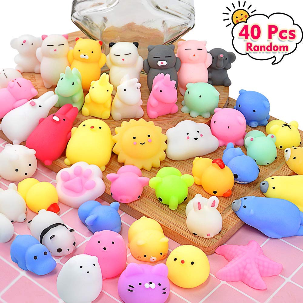 Mochi Squishy Toys 40pcs Party Favors Kids Mini Kawaii Mochi Squishy Toys 40pcs Party Favors Kids Mini Kawaii