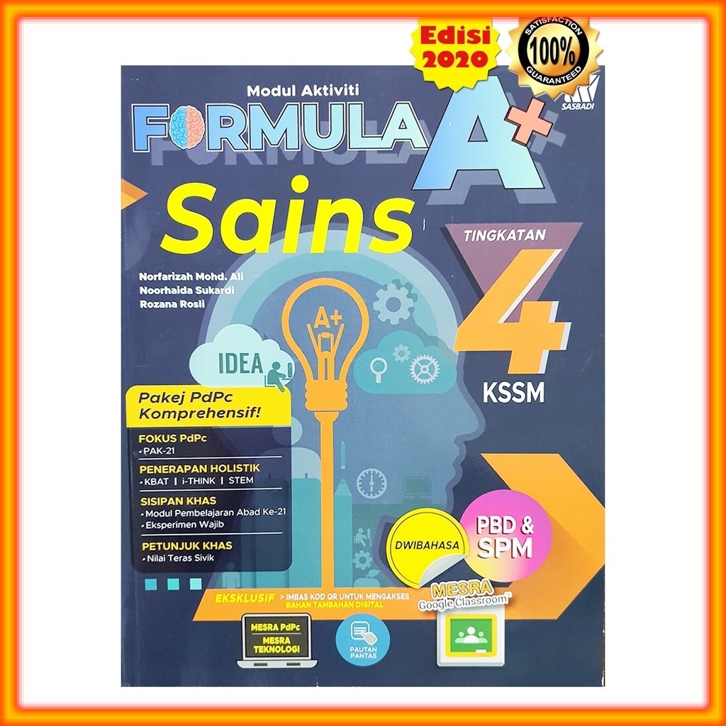 Buku Latihan: Formula A+ KSSM - Sains Tingkatan 4 | Shopee ...