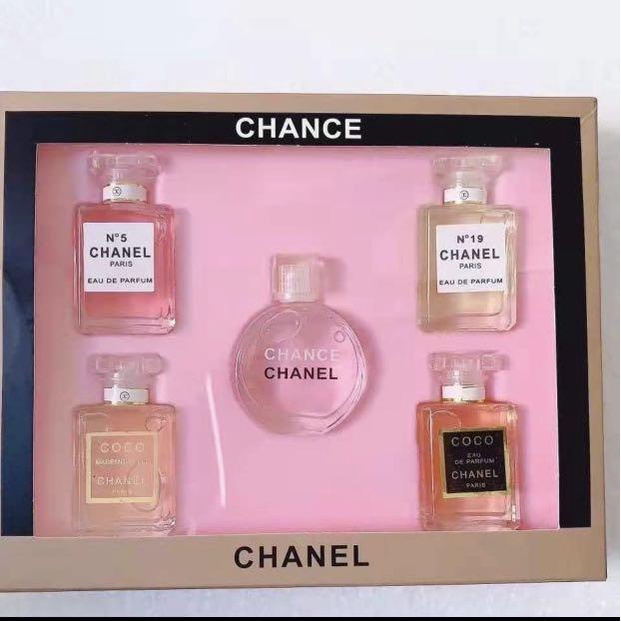 Chanel 5 In 1 Perfume Women Minyak Wangi Set Gift Perempuan Perfume 