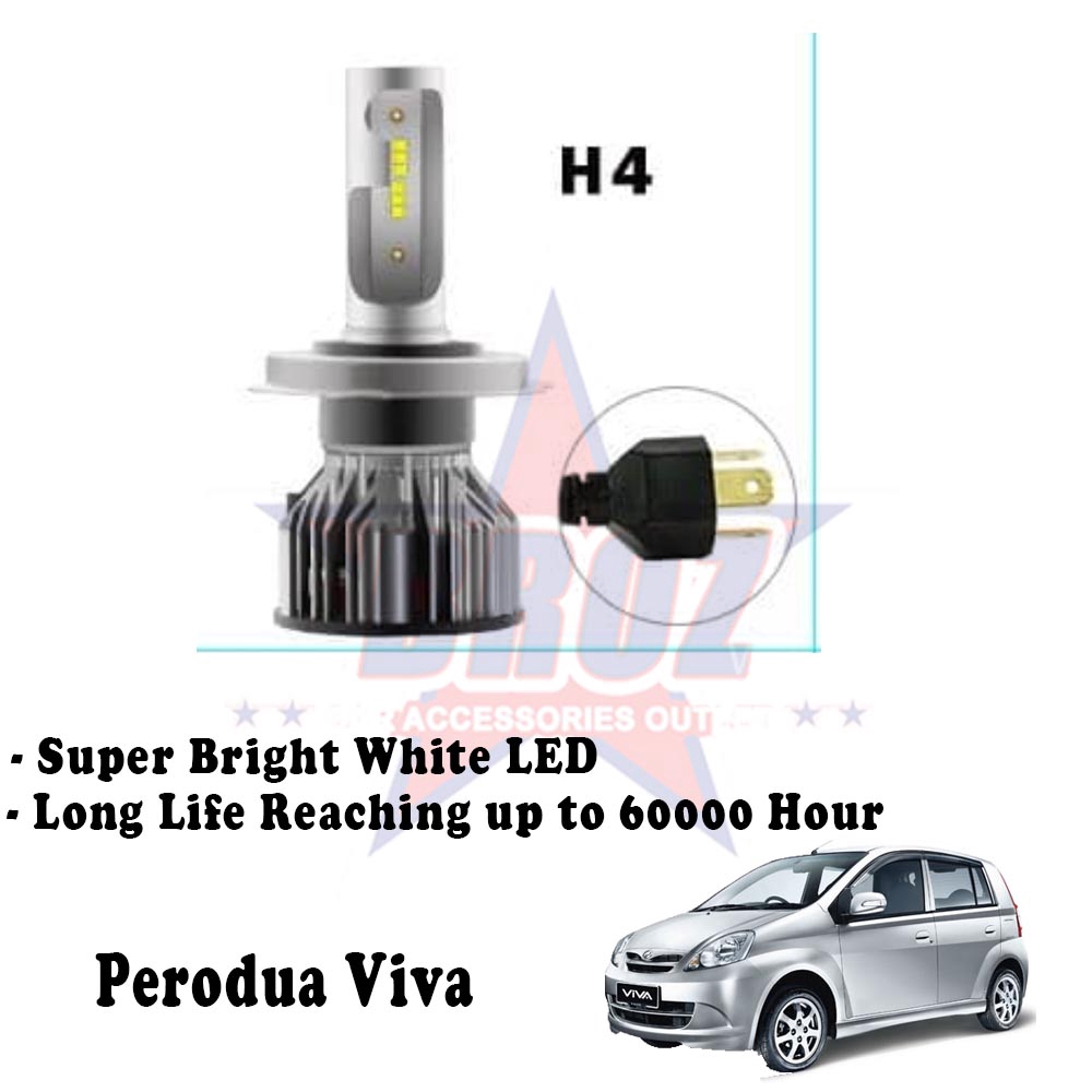 Perodua Viva (Head Lamp) C6 LED Light Car Headlight  Shopee Malaysia