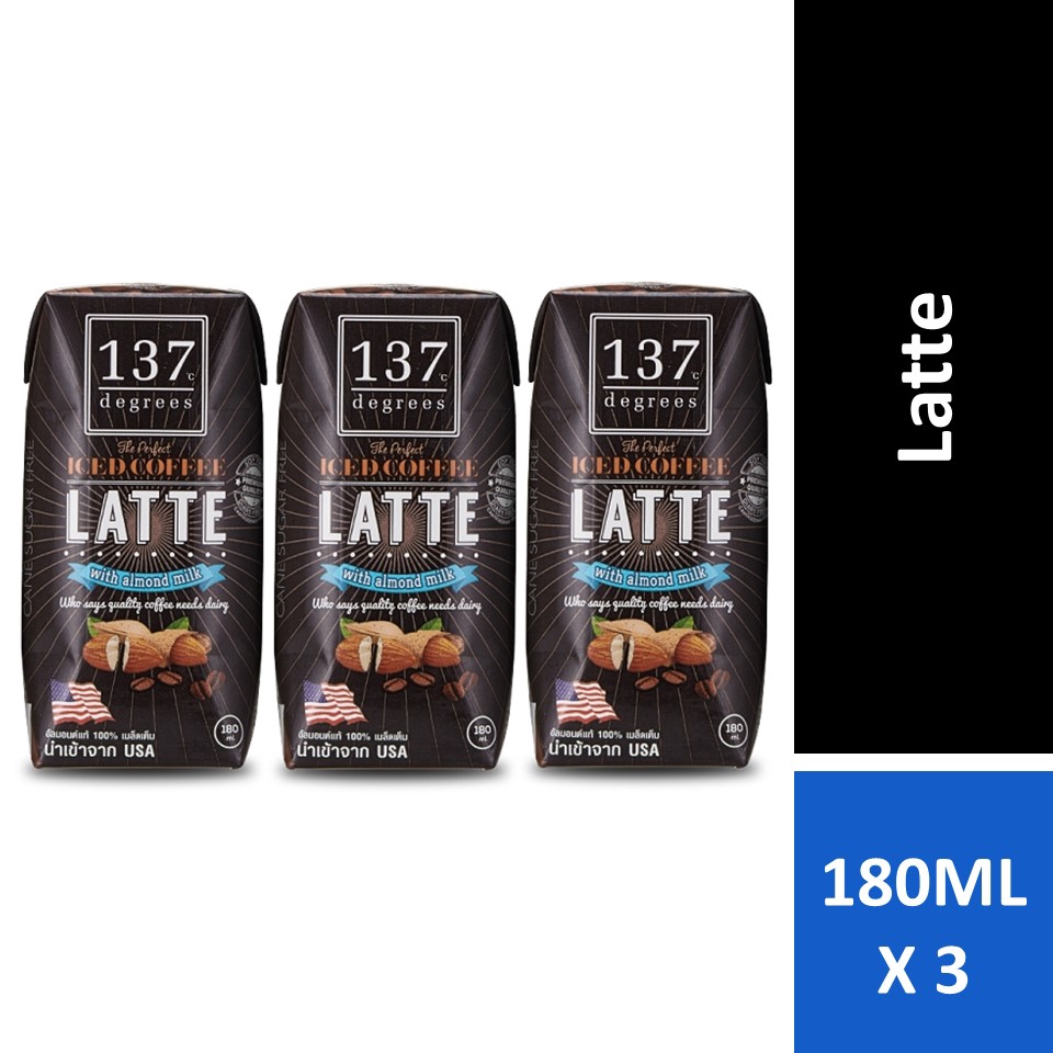 137 Degrees Almond Milk Iced Coffee Latte 180ml x 3s Shopee Malaysia