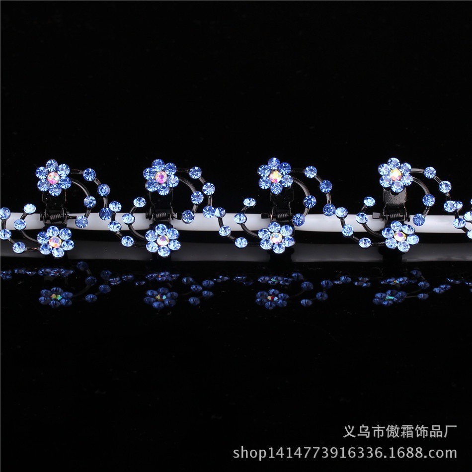 Girls Crystal Snowflake Hair Clips Hair Pins Headwear Shopee