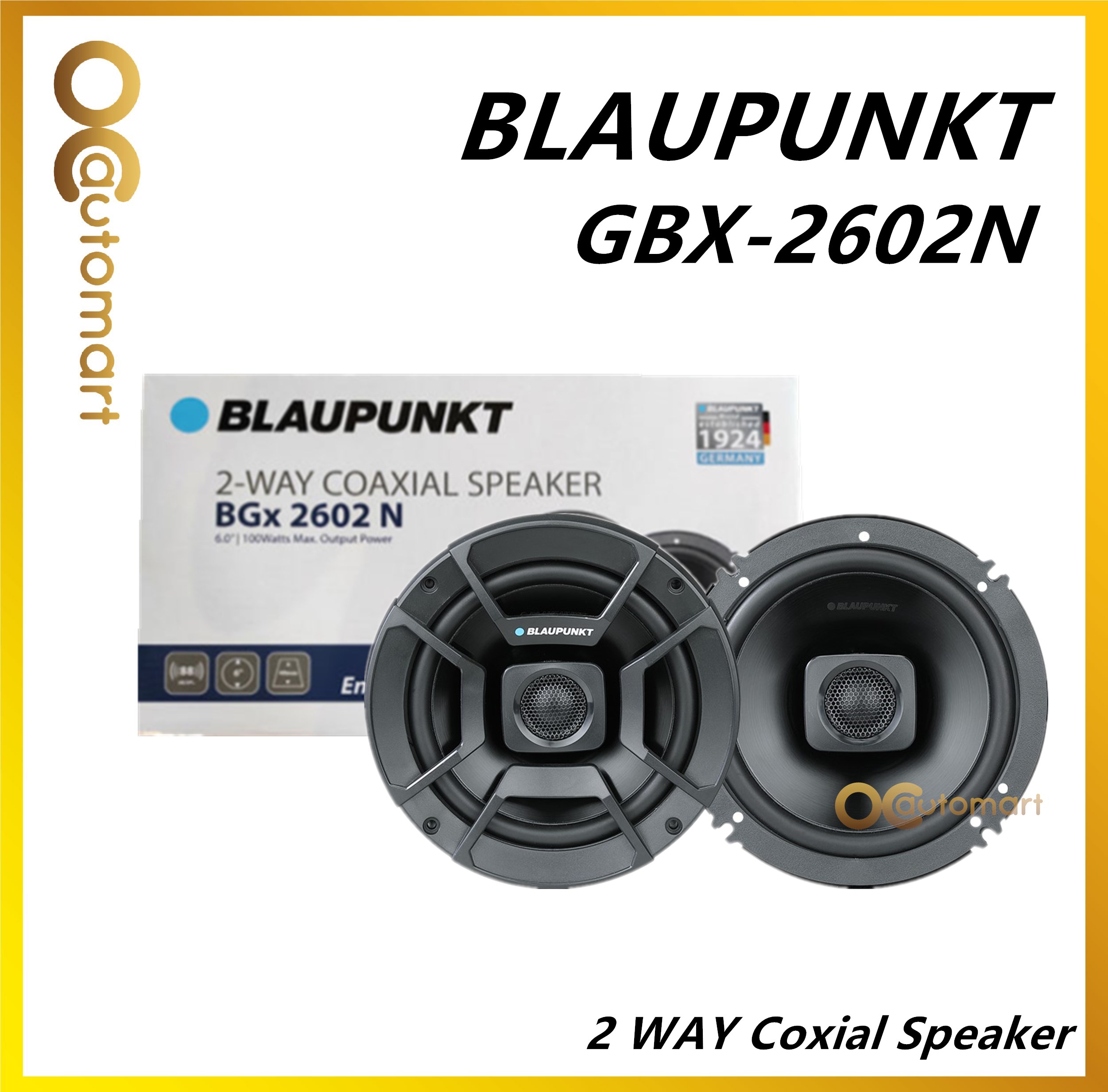 BLAUPUNKT 6" Car Speaker 2 Way Coxial Speaker 4 Ohm 100Watts BGX 2602 N