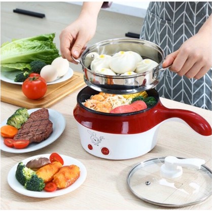 HLV_ Lopol Electric NonStick Ceramic/Marble Frying Pan Rice Multi Mini Rice Cooker