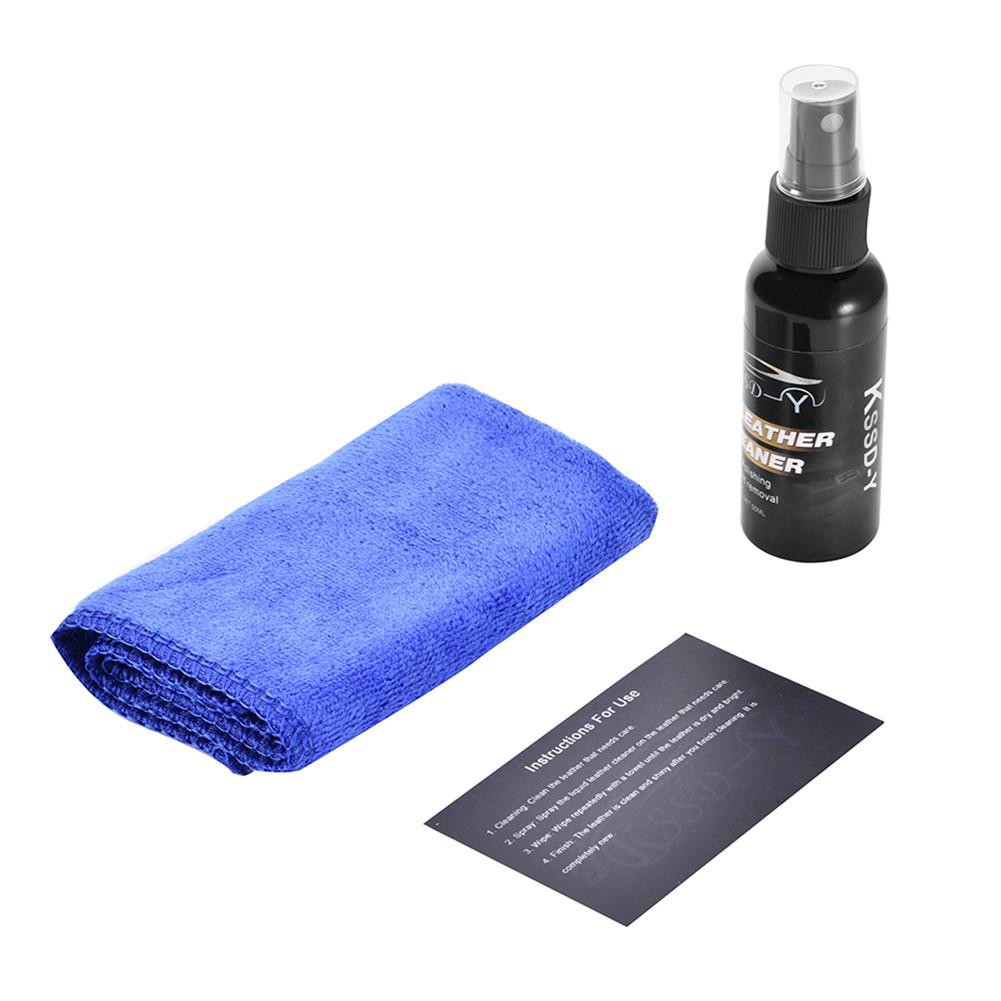 Car Seat Leather Protectant Car Interior Leather Cleaner Spray With Wipe Towel