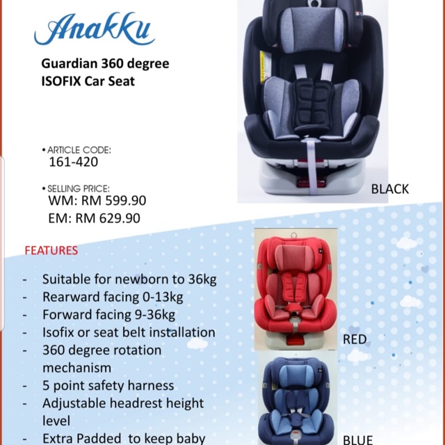 anakku car seat