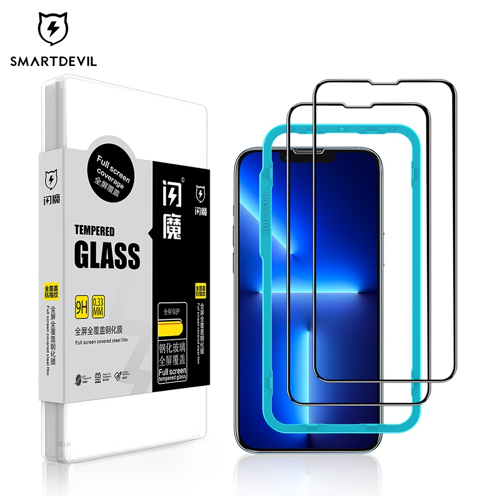 SmartDevil 9D Full Cover Tempered Glass For iPhone 13 pro max/12/11 pro max/Mini/7/8 Plus/6S Plus X XR XSMax SE Screen Protector