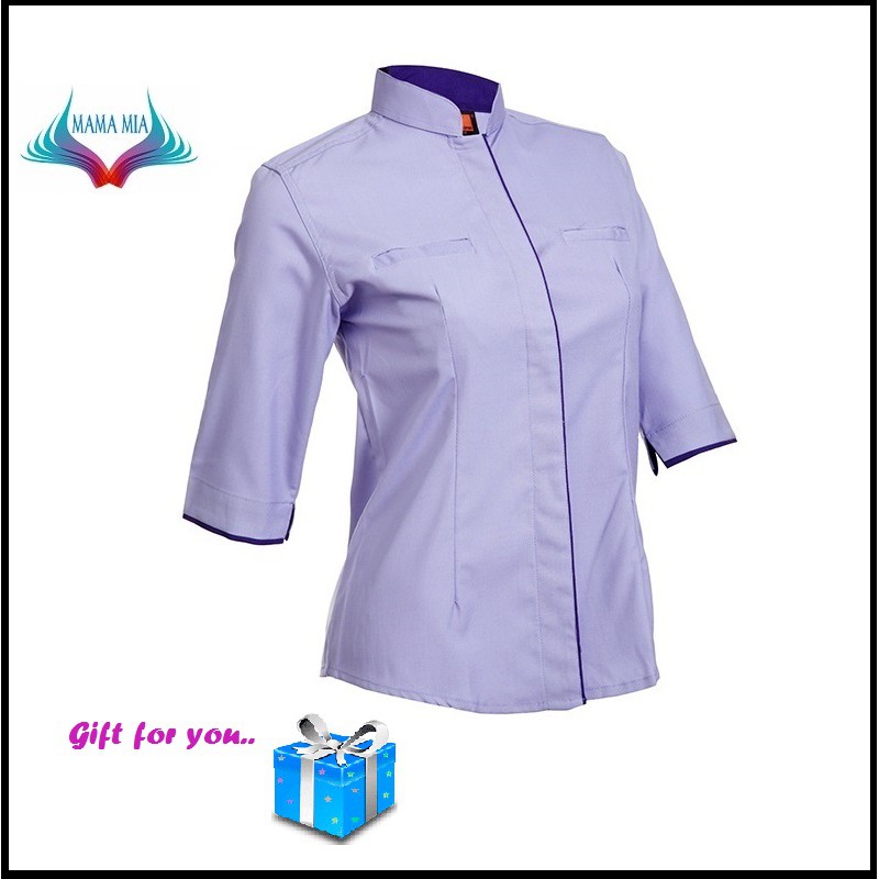 Baju Korprat Purple And Mint Green F1