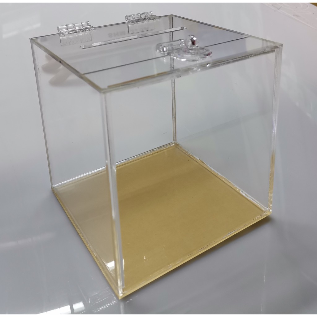 TRANSPARENT DONATION BOX, PETI DERMA PLASTIK