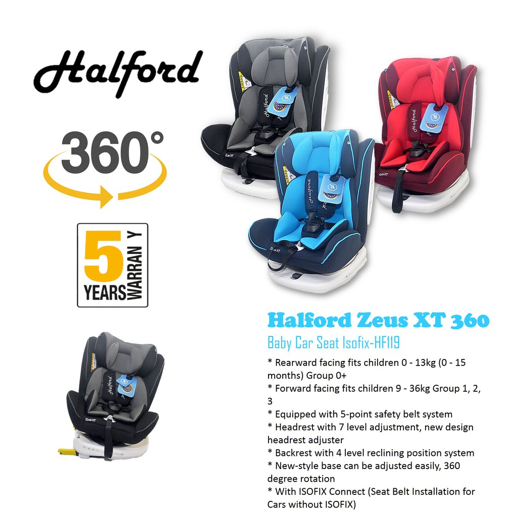 halfords child car seats isofix