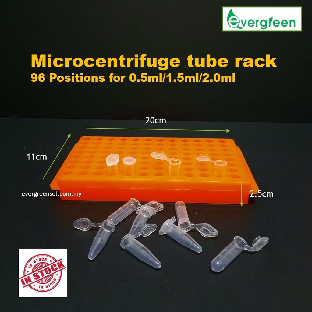Microcentrifuge tube rack 96 Positions for 0.5/1.5/2.0ml tubes Shopee