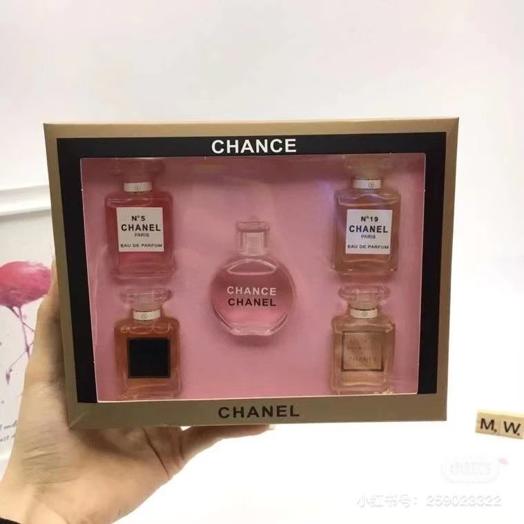 Chanel Perfume Travel Set Pink Green Yellow Encounter Perfume Miss Coco No 5 Perfume Five Piece Hot Sale Series Shopee Malaysia