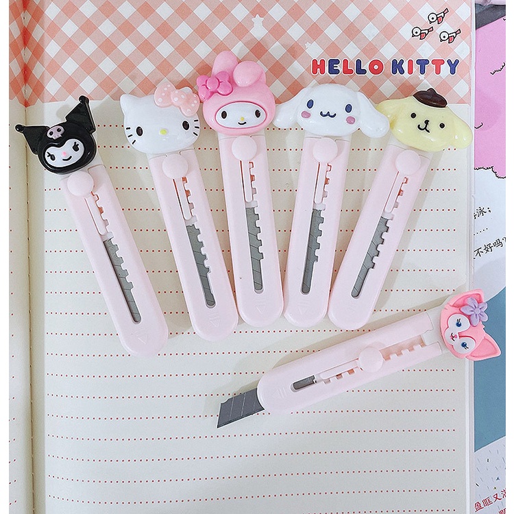 Kawaii Sanriod Utility Knife HelloKittys My Melody Cinnamoroll Cartoon ...