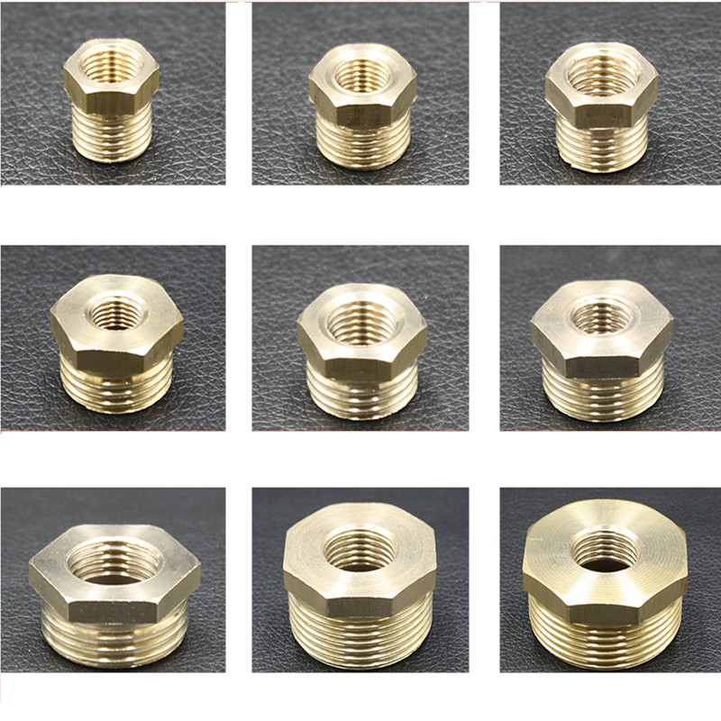 1 8 1 4 3 8 1 2 3 4 Male To Female Thread Brass Hose Reducing Bushing Copper Pipe Connectors Shopee Malaysia