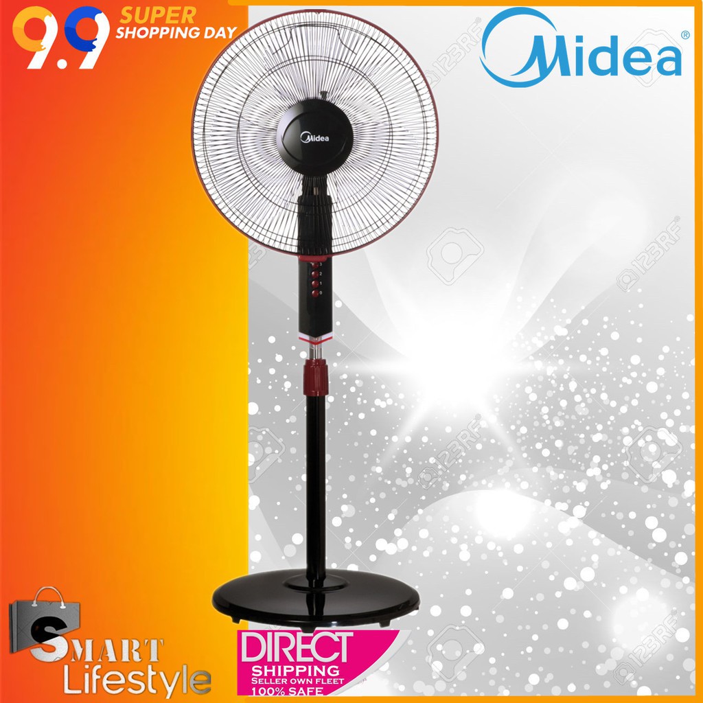 Midea 16 Stand Fan Mf 16fs10ns Mf 16fs10n Shopee Malaysia