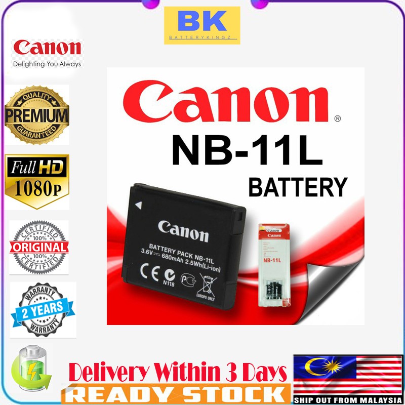 Canon NB-11LH genuine original 3.6V 680mAh 2.5Wh Lithium-Ion Battery ...
