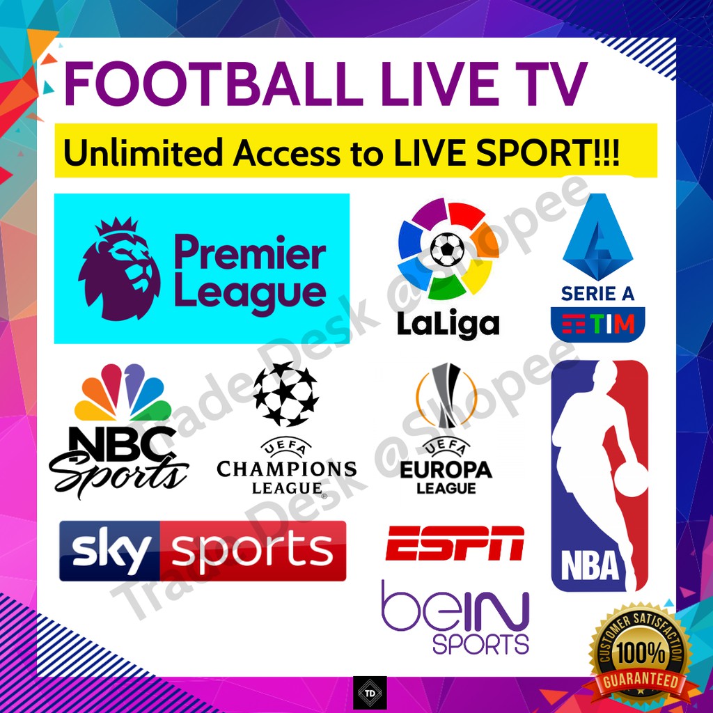 Football Live Streaming App Premier League Laliga Serie A Champion Europa League Sports Shopee Malaysia