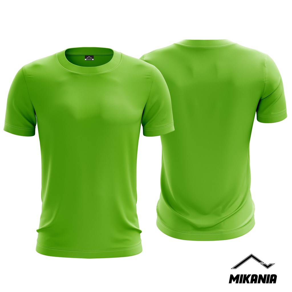 Apple Green Plain Microfiber Jersey T-Shirt | Jersi T-shirt Microfiber