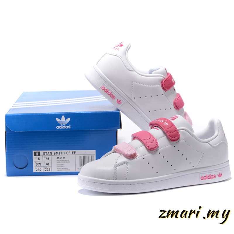 adidas velcro stan smith pink