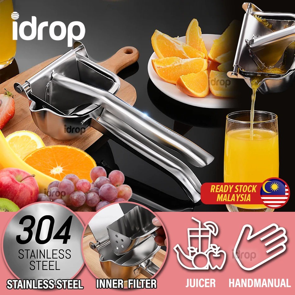 idropmy Stainless Steel SUS304 Handheld Manual Fruit Juicer / Pemerah Jus Buah / 不锈钢SUS304手动果汁机