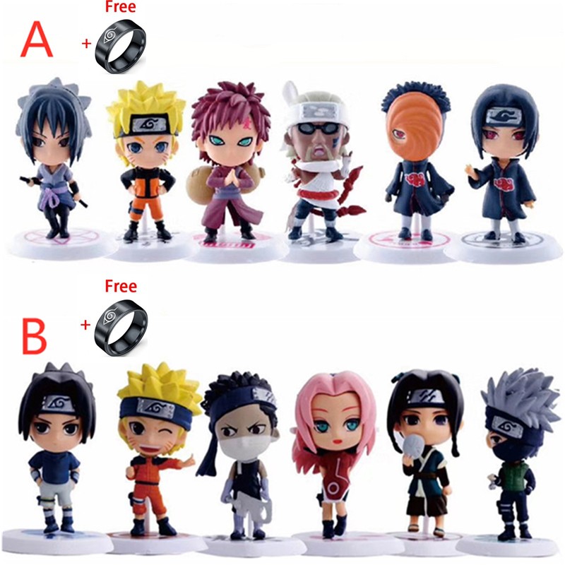 Q Style Naruto Action Figure Toys Kakashi Sasuke Naruto Sakura Pvc Model Doll Collection Kid S Japanese Anime Shopee Malaysia