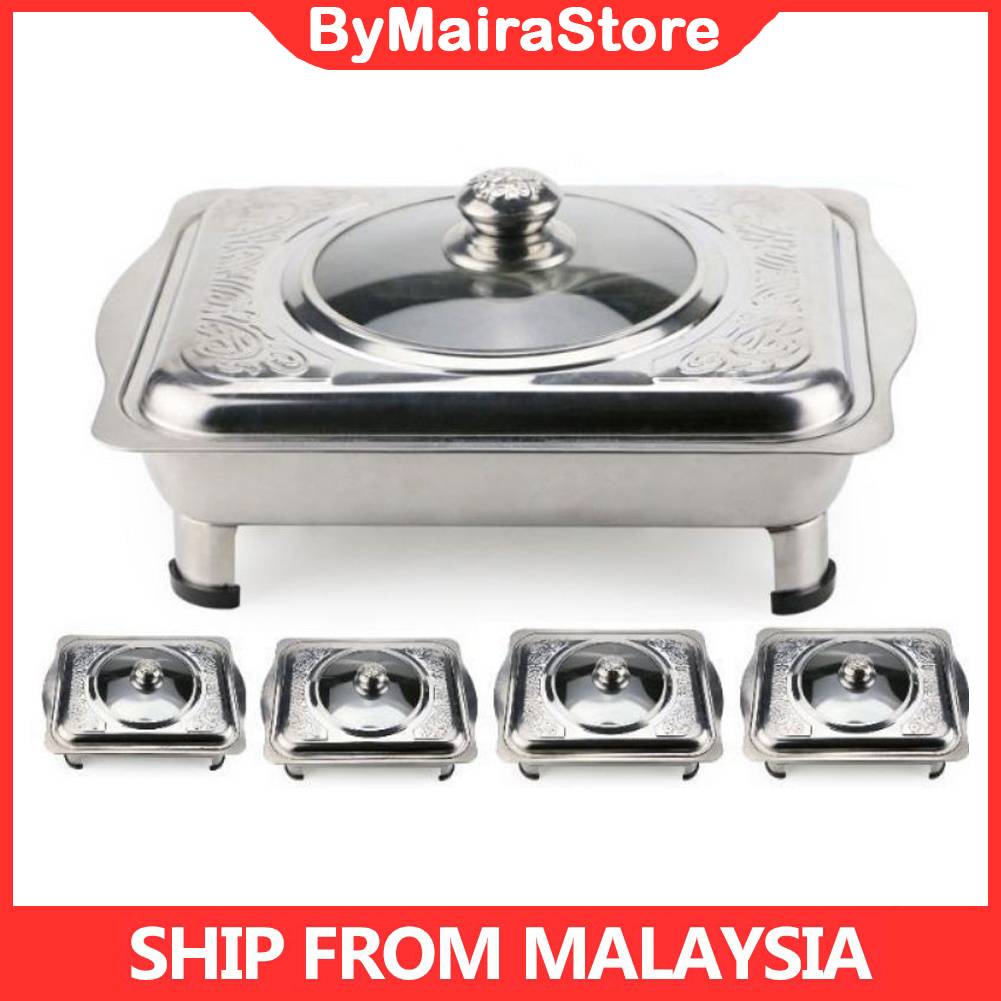 My 5 Set 34x28 Buffet Embossed Buffet Tray Set Buffet Food Tray Serving Tray Catering Food Pan Tray Set Kenduri Katering