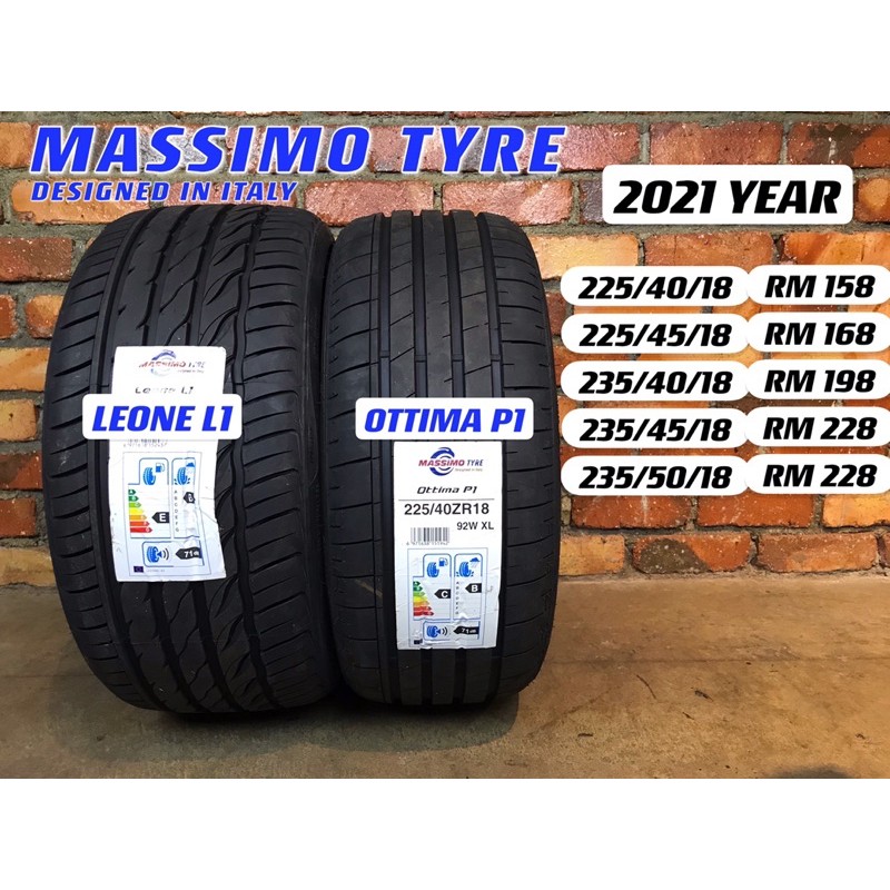 MASSIMO ITALY TYRE L1 P1 225 235 40 45 50 18 TOYOTA HONDA MAZDA