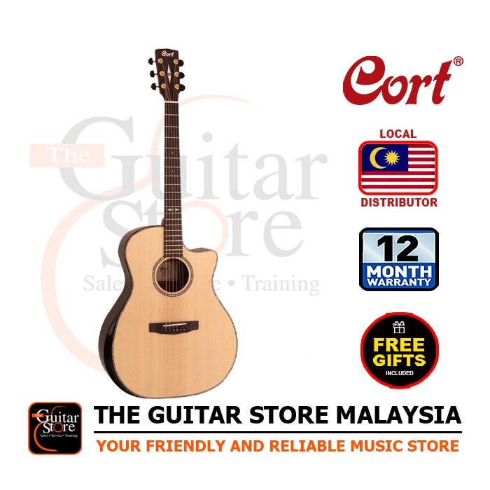 Cort Grand Regal GA-PF BEVEL Acoustic Guitar With Gigbag - Natural