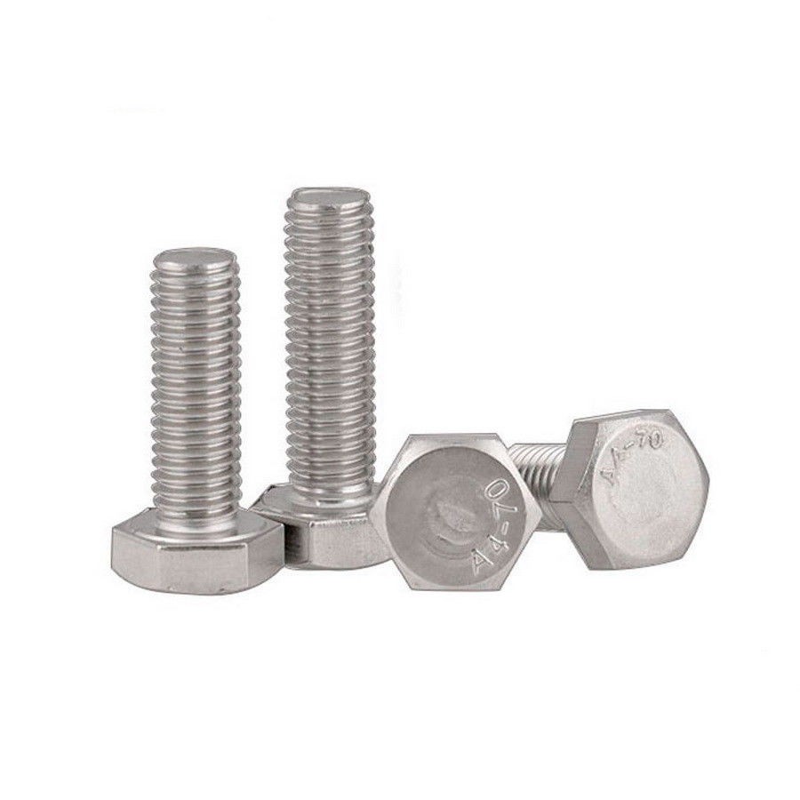 M3 3mm Hex Head Fully Threaded Bolts Hexagon Screws A2 Stainless Steel 