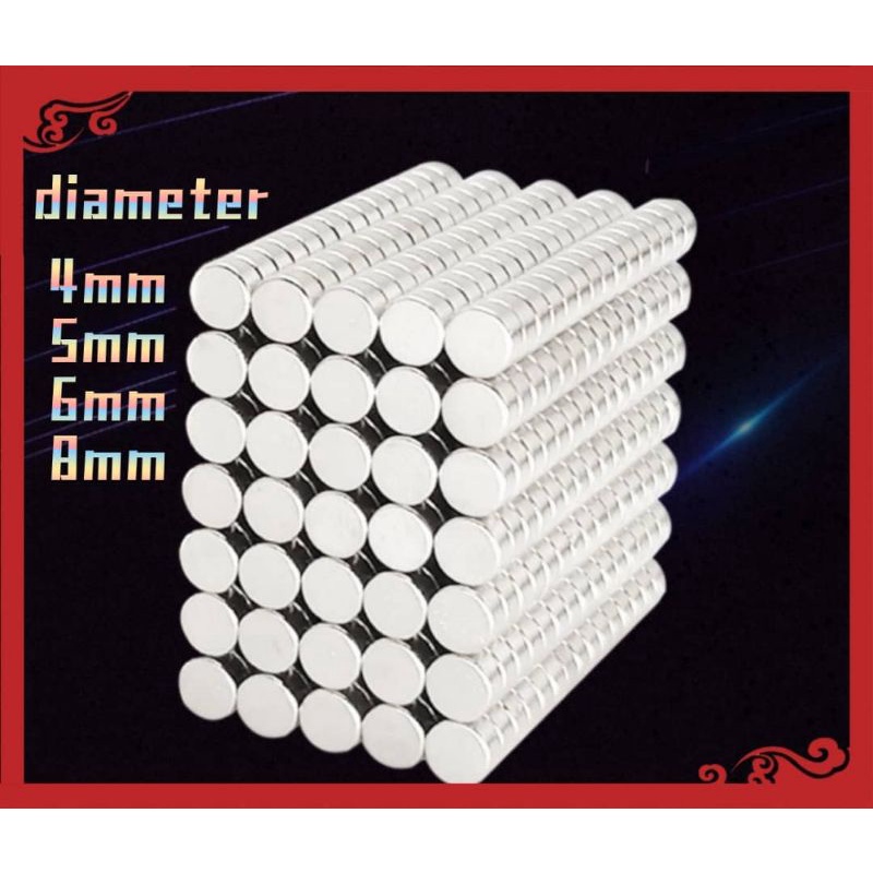 Power Magnet(Round/Square)1pc【Round:4mm/5mm/6mm/8mm】【Thickness:1mm/2mm/3mm/4mm/5mm