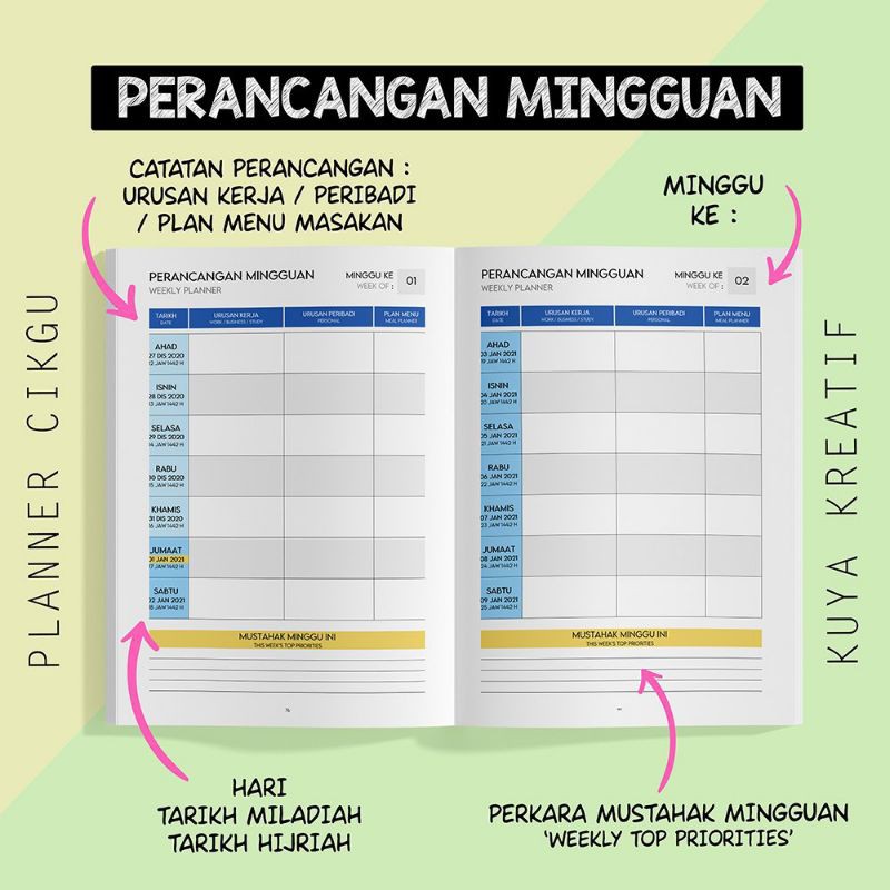 Planner Cikgu 2021 Shopee Malaysia