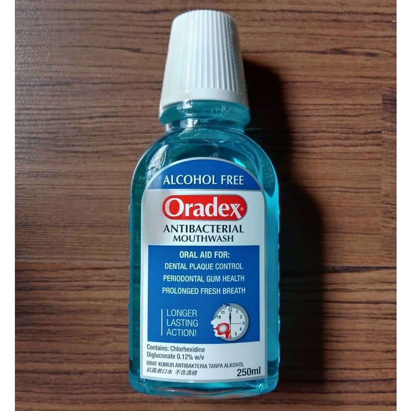 [READY STOCK] Oradex 250ml Antibacterial Mouthwash / Ubat Kumur