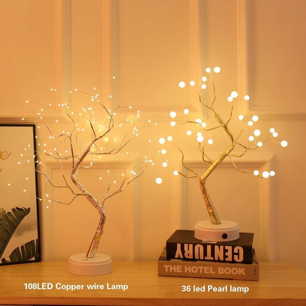 Creative Led Desk Tree Lamp Copper Wire, Tree Like Table Lamps