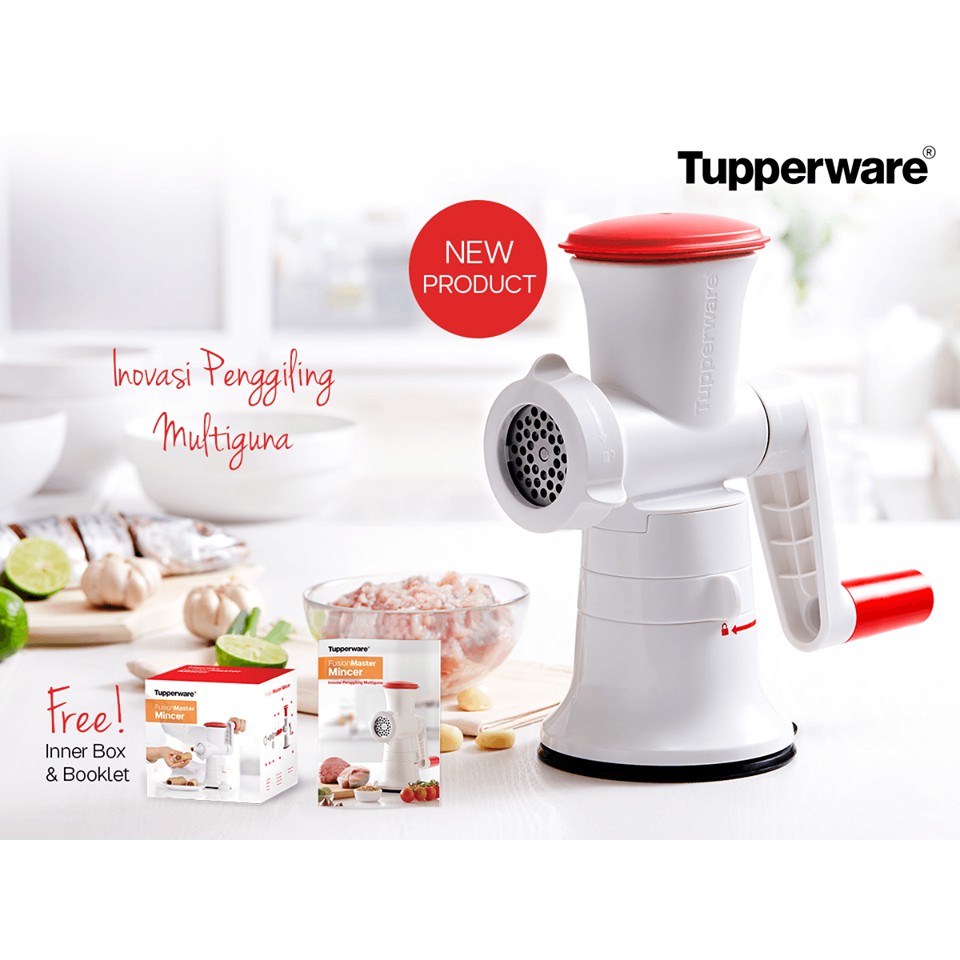 Tupperware Fusion Master Mincer White Red Colour Gift Box Express Ship 