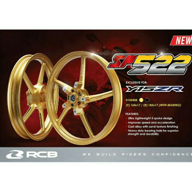 Racing Boy Sp522 Y15zr 1 6 1 85 Sport Rim Shopee Malaysia