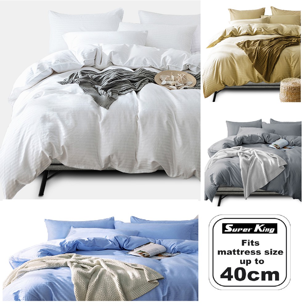 Bed Sheet Set Plain Hotel Cadar 680tc, What Size Is Super King Bed Linen
