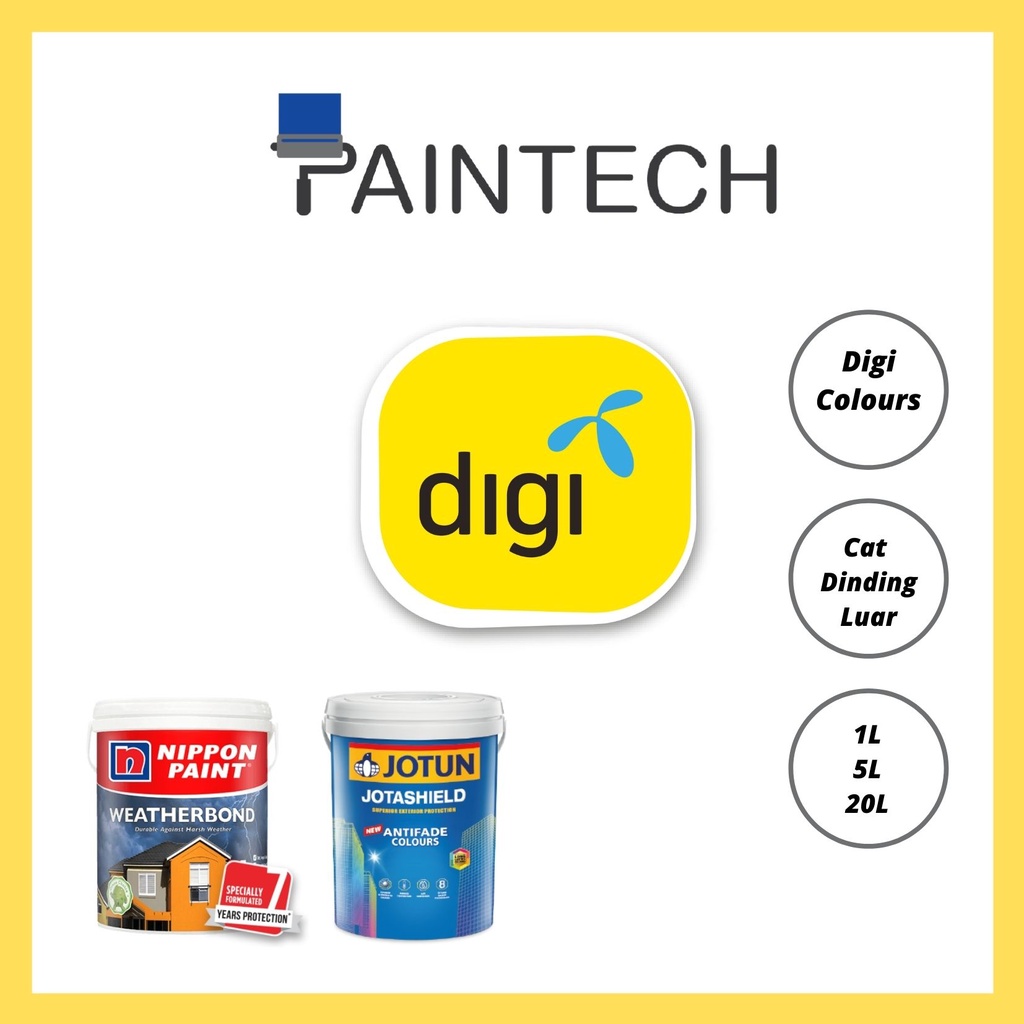 Nippon Weatherbond Paint/ Jotun Jotashield Antifade Colour DIGI Yellow