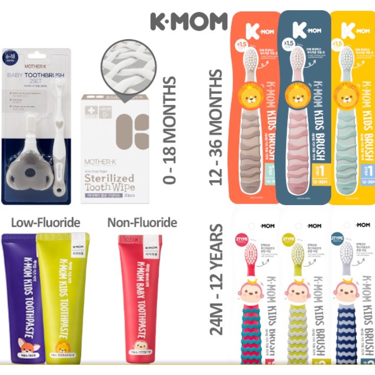 KMOM KMOM Toothbrush Baby Toothpaste, Kid Toothpaste, Newborn Mouth