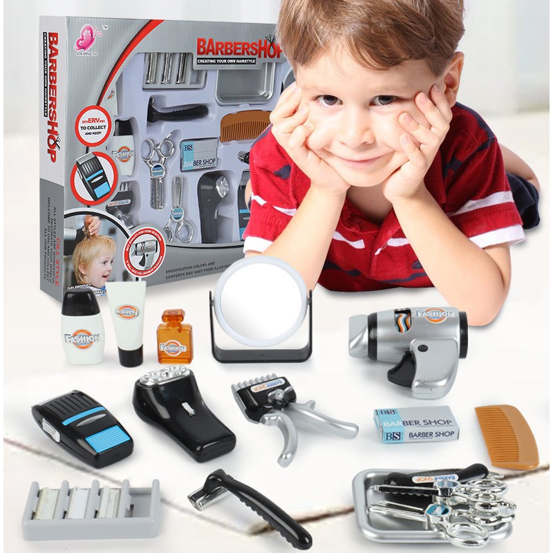 Kids Hair clipper trimmer Salon Kit Pretend Play Hairdressing Simulation  Toy for Toddler Hair Dryer Beauty Tools | Shopee Malaysia