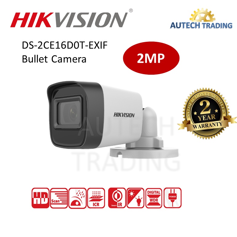 HIKVISION 2MP DS2CE16D0TEXIF HD 1080p Bullet Camera Analog Infrared