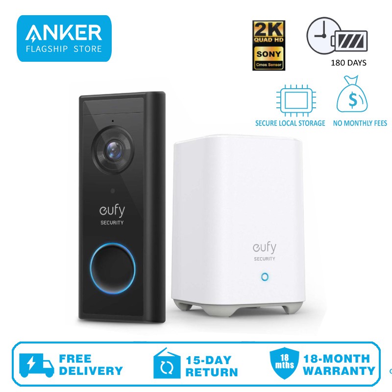 Anker E8210 Eufy Security Wireless Video Doorbell (BatteryPowered