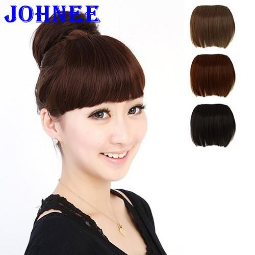 Johnee Girl S Pretty Clip On Front Hair Neat Bang Straight