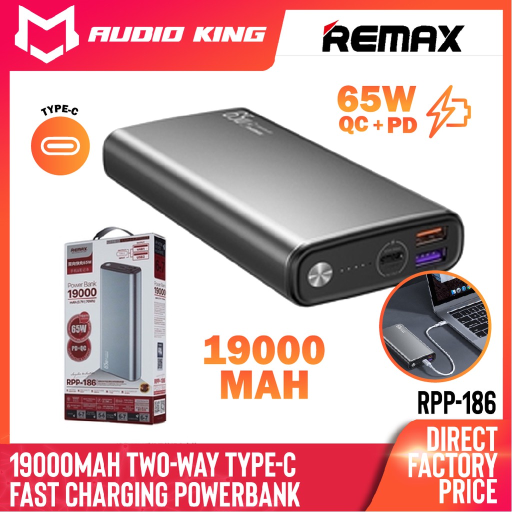 AUTO CUT OFF Laptop Powerbank Type C 65W Powerbank Super Fast Charging