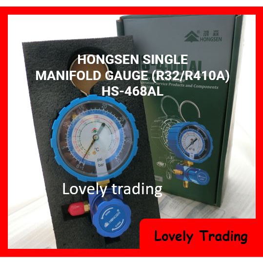 HONGSEN SINGLE MANIFOLD GAUGE (R32/R410A) HS468AL LOW SIDE GAS METER