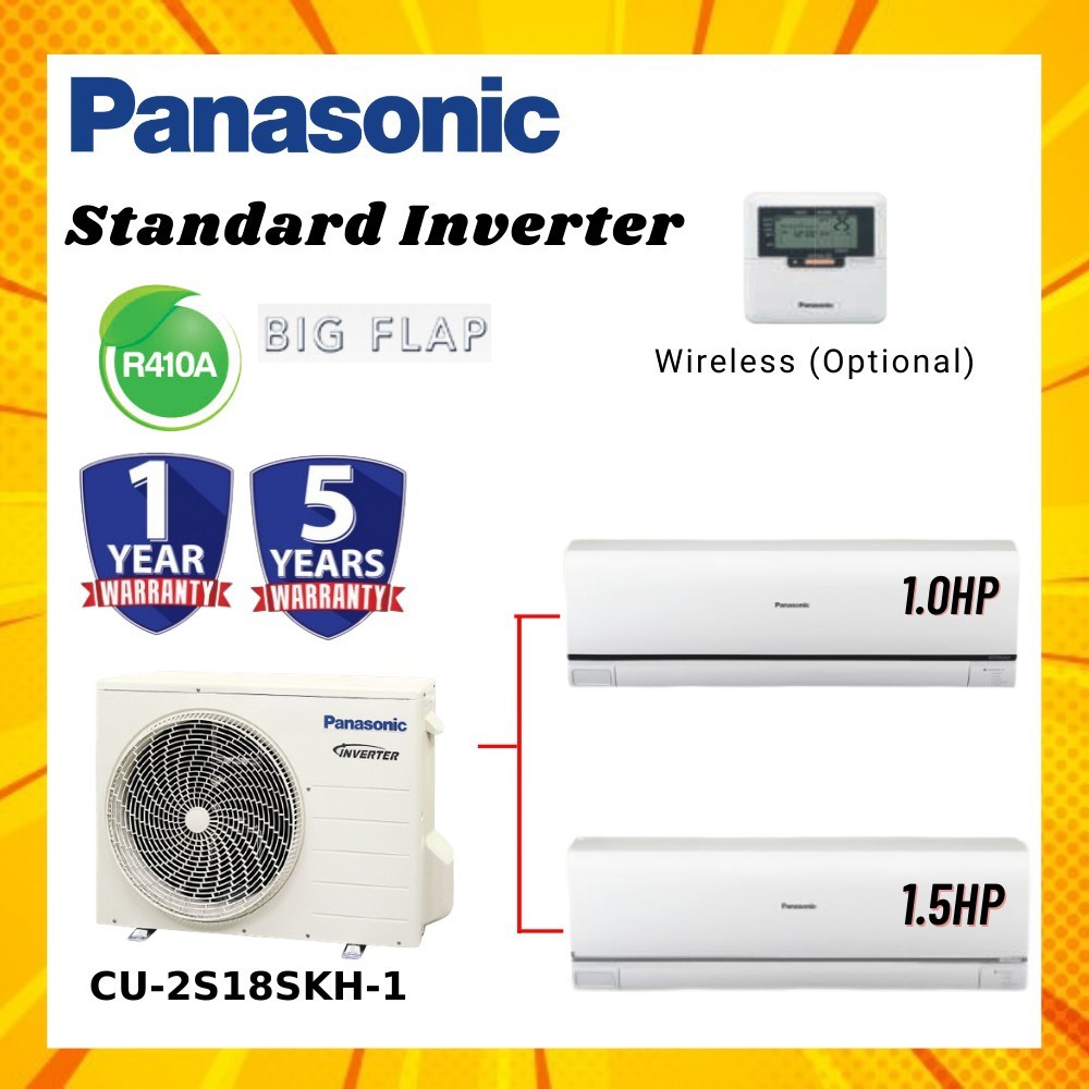 Panasonic Multi Split Air Cond R410a Inverter Outdoor 2 0hp Indoor 1 Unit 1 0 Hp 1 Unit 1 5hp Shopee Malaysia