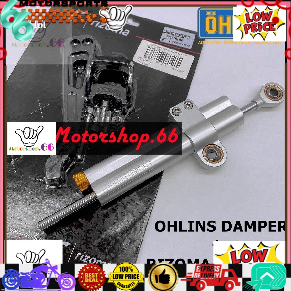 Y15ZR Y15 OHLINS STEERING DAMPER SIAP DAMPER BRACKET FULL SET 100 PLUG