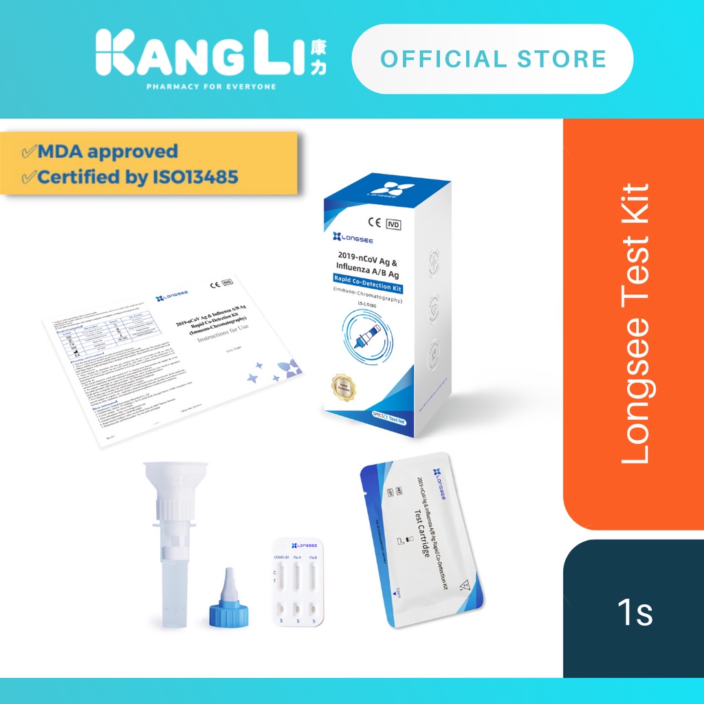 Longsee COVID19 & Influenza A/B 3in1 Saliva Test Kit 1s Shopee Malaysia