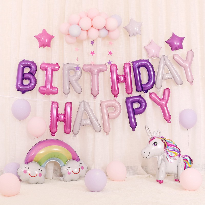 16 Inch Happy Birthday Foil Balloons Gold Silver Birthday Letter